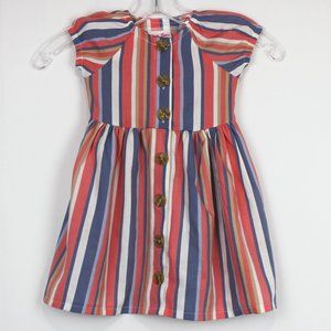Little Lass 2T Ruffle Short Sleeve Button Up Dress